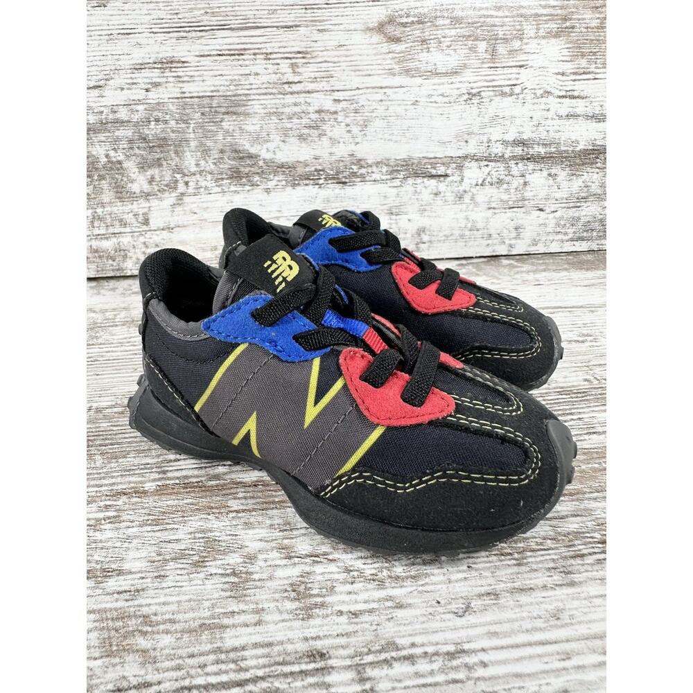 Toddler New Balance 327 Black/Multicolor Sneakers Sz 6 Athletic Gym EUC!